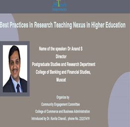 Practices in Research Teaching Nexus in Higher Education