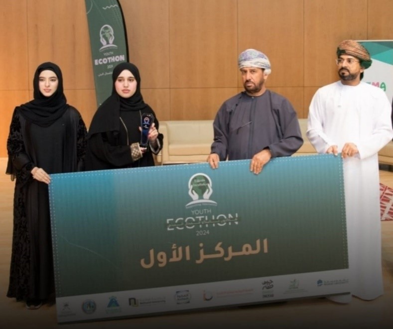 Under the patronage of H.E. Wali of Salalah: Students of the College of Engineering at theEntrepreneurship Center win first and fourth places in the Environmental Hackathon in Middle East.